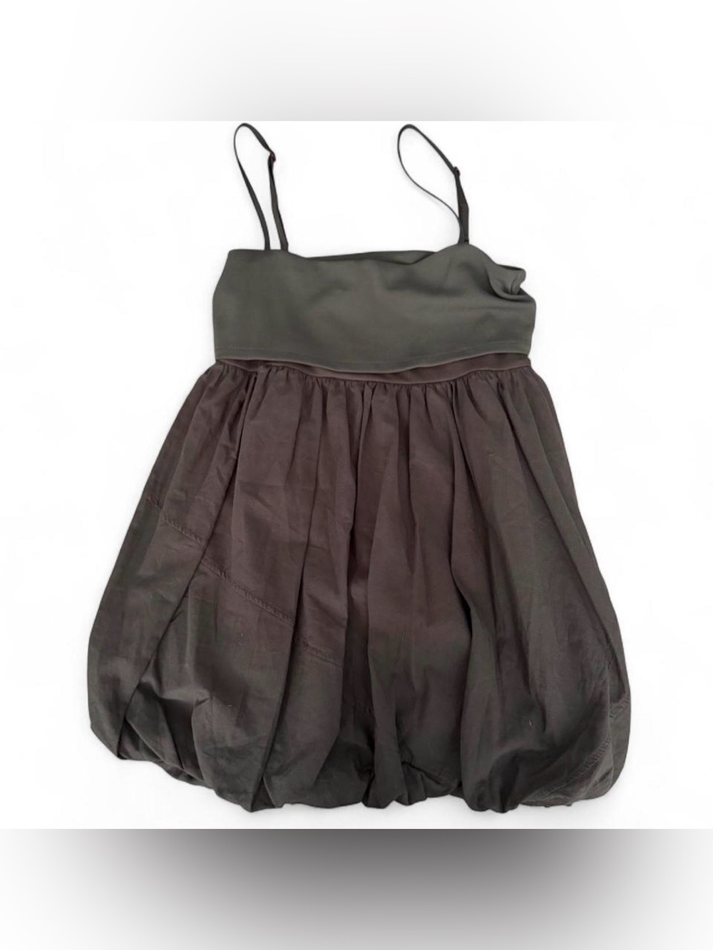 Zara Dark Brown  Bubble Top with Spaghetti Straps